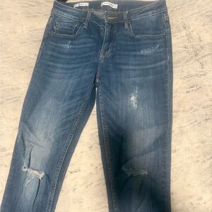 Vigoss Dark Blue Distressed Skinny Jeans